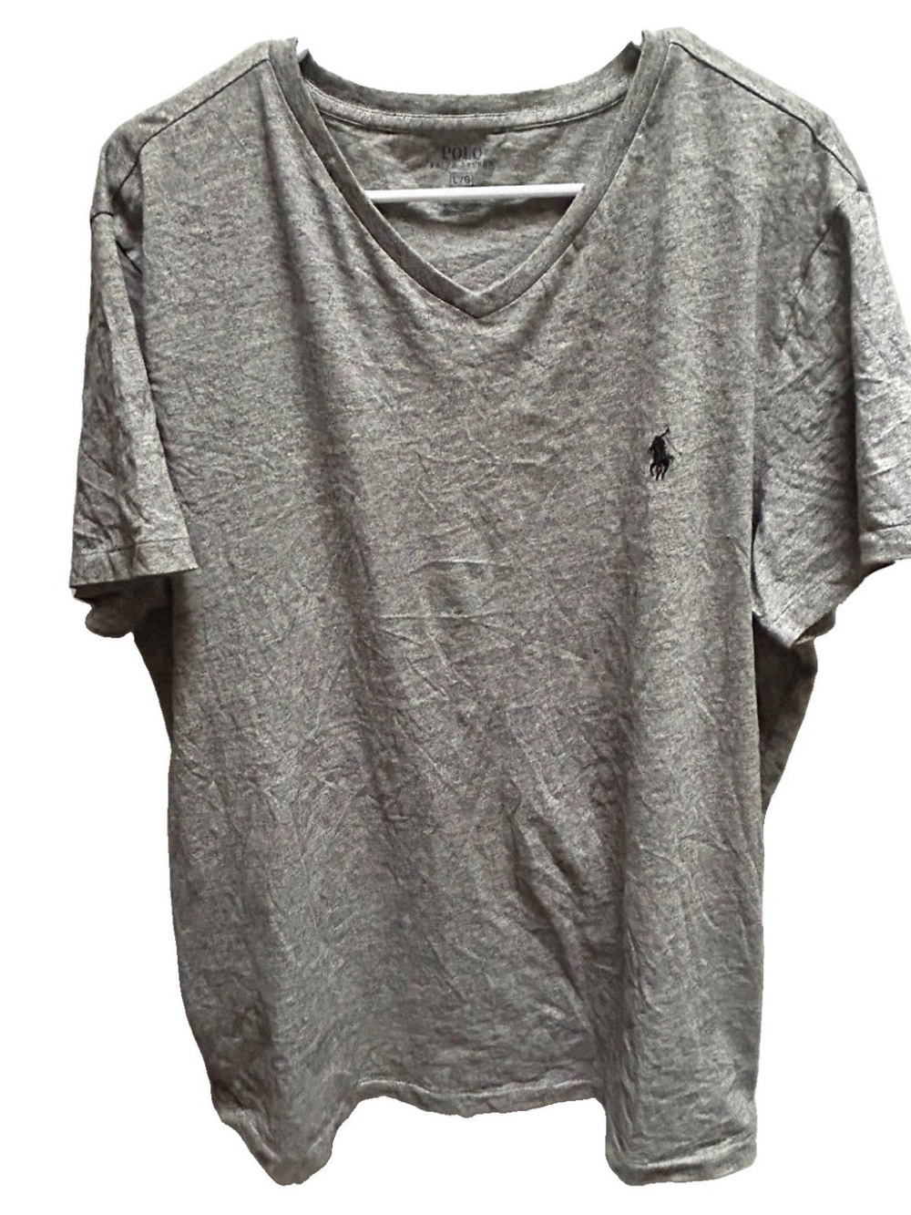 Polo Ralph Lauren Men's Grey V-Neck T-Shirt size Large